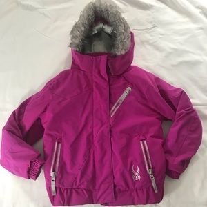 Spyder Bitsy Lola hot pink ski jacket. Sz 5.
